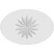 Ekena Millwork Standard Dalton Flower Rosette With Square Edge, 7"W x 4 3/4"H x 1"P ROSP070X048X100DAL09 - alternate 2